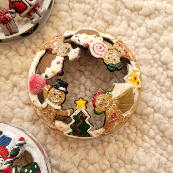 Yankee Metal Candle Toppers Christmas set of 4 - Picture 7 of 8